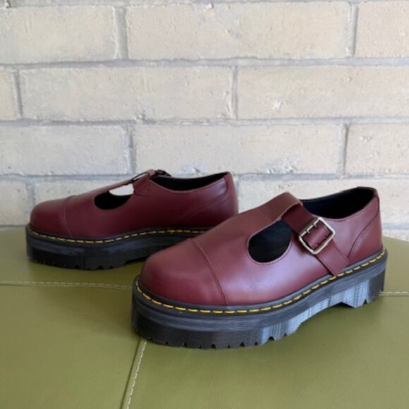 Dr. Martens Bethan cherry red platform mary jane size US W 11 / UK 9 - Picture 3 of 8